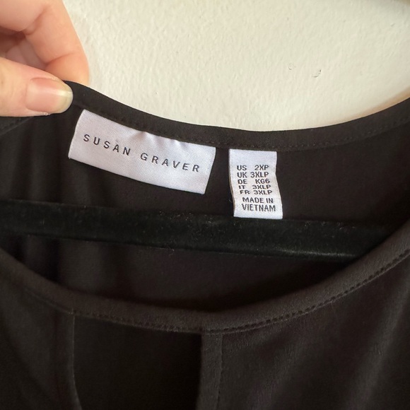 Susan Graver liquid knit women’s 2XP classic little black dress cruse tr… - Picture 6 of 11